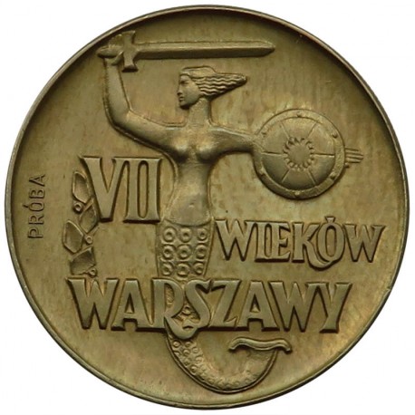 10 złotych VII wieków Warszawy Syrenka próba 1965