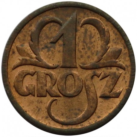 1 grosz, 1939, stan 1-, menniczy połysk