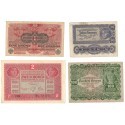 Austro-Węgry, zestaw banknotów 1914-1922, stan 3-4