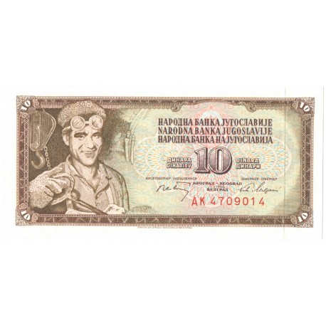Jugosławia 10 dinarów 1968, seria AK, stan 2+