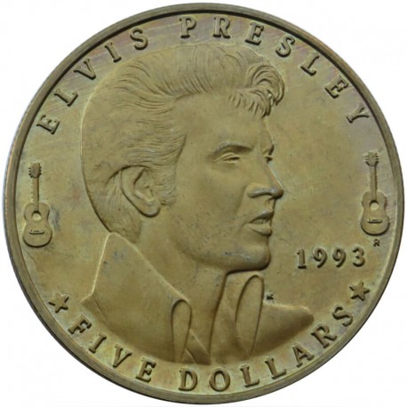Wyspy Marshala, 5 dolarów 1993, Elvis Presley