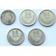 Szwecja, zestaw 5 monet, 10 i 325 ore, 1914-1940