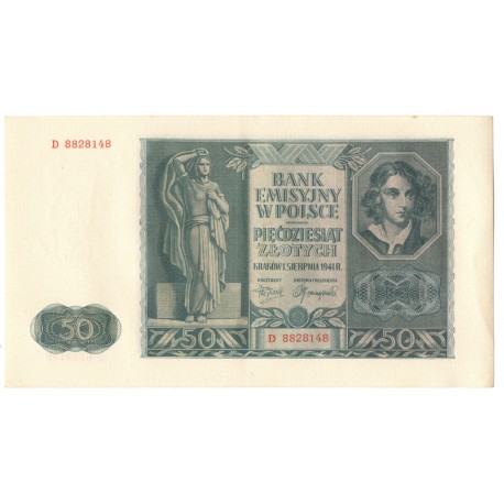 Banknot 50 złotych 1941 stan 2+, D 8828148