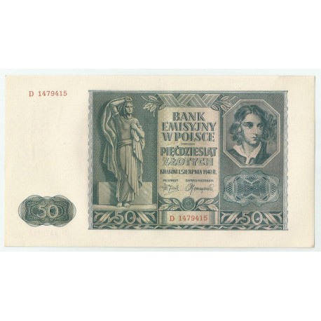 Banknot 50 złotych 1941 stan 2+, D 1479415