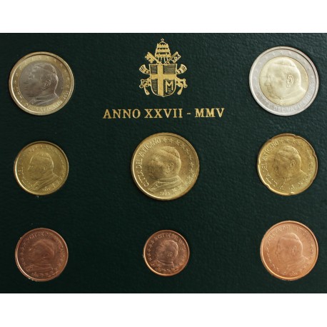 Watykan Jan Paweł II komplet euro 2005