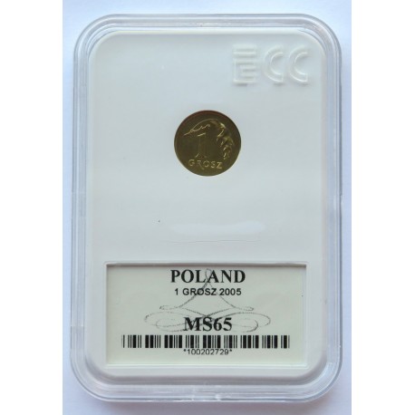 1 grosz, 2005, MS 65