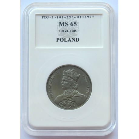 100 zł, Przemysław II 1295-1296, MS65 1985