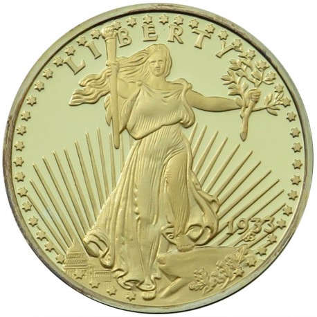 Replika 20 dolarów, Double Eagle z 1933, srebro złocone