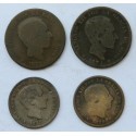 Hiszpania , zestaw 4 monety, 1877-1879