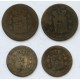Hiszpania , zestaw 4 monety, 1877-1879