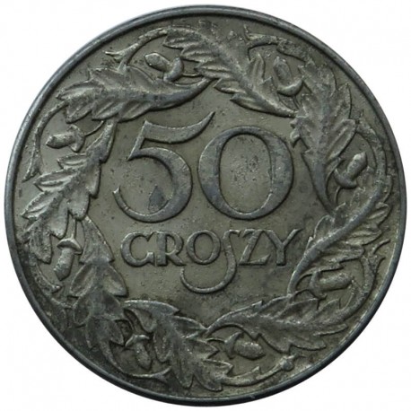 50 groszy 1938, niklowana, stan 2