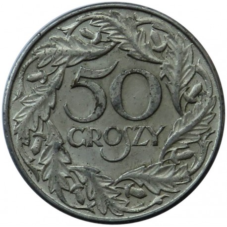 50 groszy 1938, niklowana, stan 2