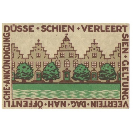 25 Pf banknot zastępczy Friedrichstadt 1921