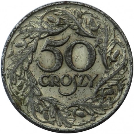 50 groszy 1938, niklowana, stan 2-