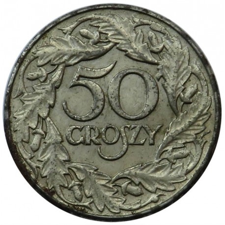 50 groszy 1938, niklowana, stan 2-