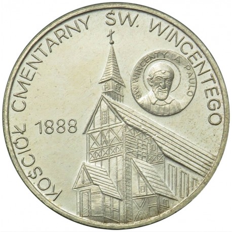 Medal, 100-lecie cmentarza Bródnowskiego Warszawa, srebro