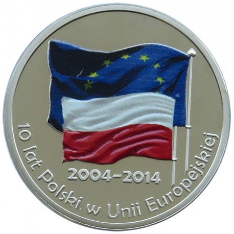 Medal 10 lat Polskie w Unii Europejskiej 2004-2014, nakład 500 sztuk