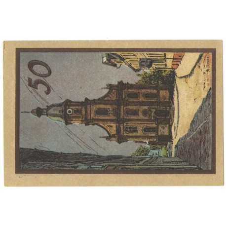 50 Pf banknot zastępczy miasto Suhl 1922