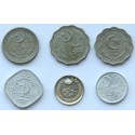Pakistan, monety z lat 1948-1977, zestaw 6 sztuk