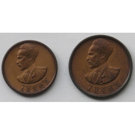 Etiopia, 5 i 10 centymów, 1944 r.
