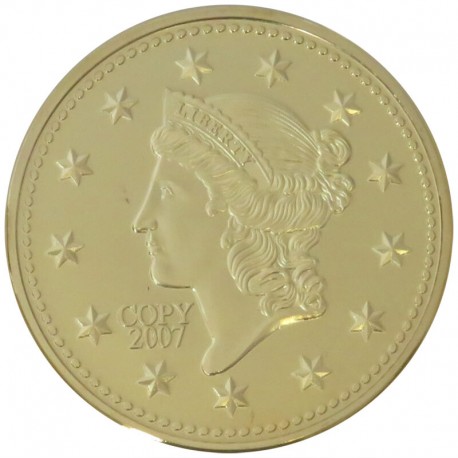 Replika, 1 dolar, Liberty Head 1849, platerowana, 2007 r.