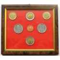 San Marino, 7 monet oprawionych w ramkę, 1975-2005 r.