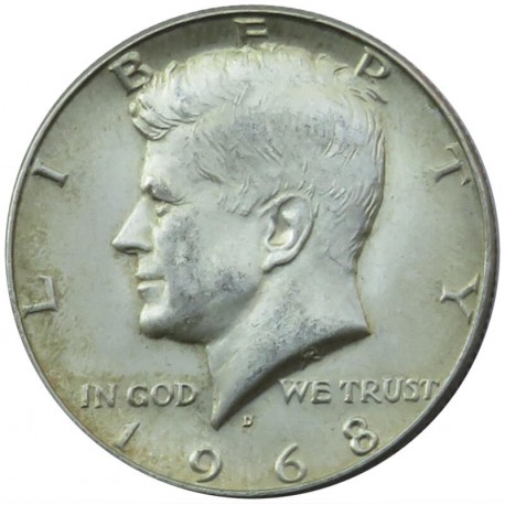 USA, 1/2 dolara Kennedy 1968 D, stan 2+