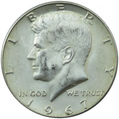 USA, 1/2 dolara Kennedy 1967 bez znaku, stan 1-