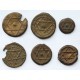 Maroko, 6 monet z lat 1854-1870 AD (1271-1287AH)