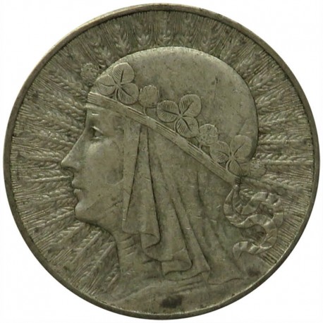 10 złotych, Głowa kobiety, 1932, stan 3