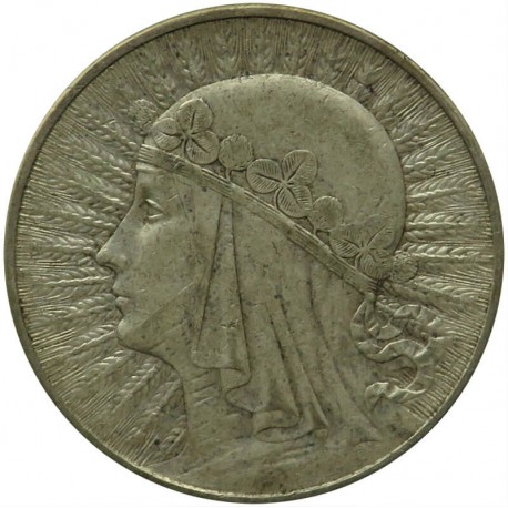 10 złotych, Głowa kobiety, 1932, stan 2-