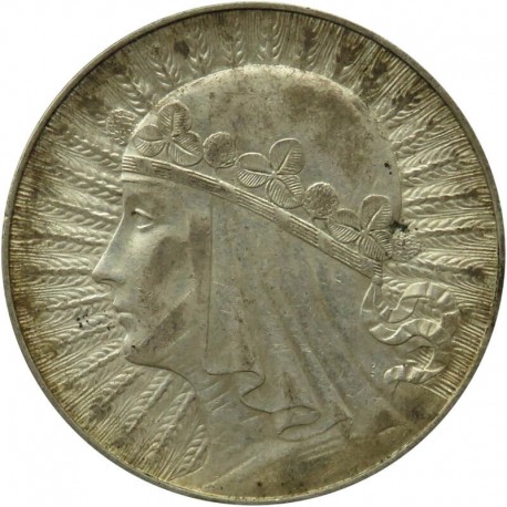 10 złotych, Głowa kobiety, 1932, stan 2+