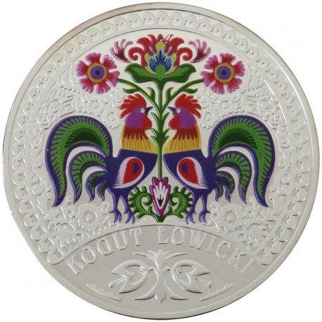 Medal Kogut Łowicki, 1 uncja srebro Ag999, nakład tylko 1000 szt.