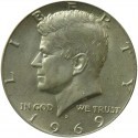 USA, 1/2 dolara Kennedy 1969 D, stan 2