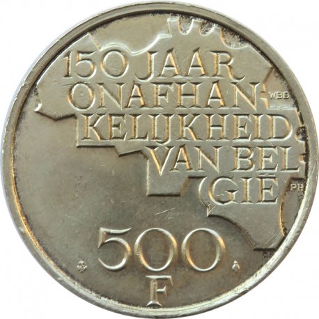 500 franków Belgia - 150. rocznica niepodległości