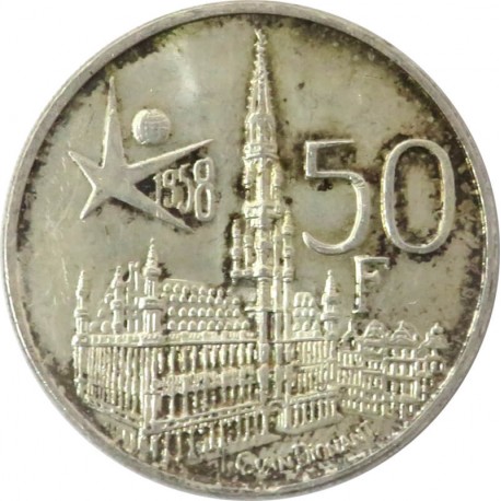 50 franków Belgia 1958 - Expo 58 Bruksela