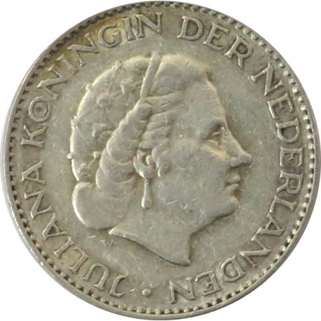 Holandia, 1 gulden 1955, srebro, stan 3+