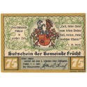 75 Pf banknot zastępczy Frücht 1922
