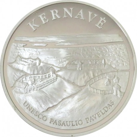 50 litu, Litwa - Kernave, 2005, bardzo rzadka, ceryfikat