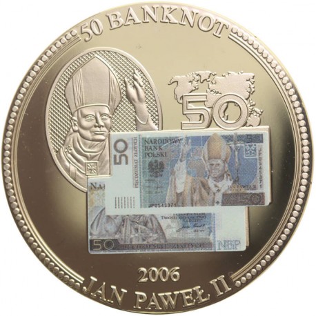 Numizmat - banknot Jan Paweł II 50 zł, certyfikat