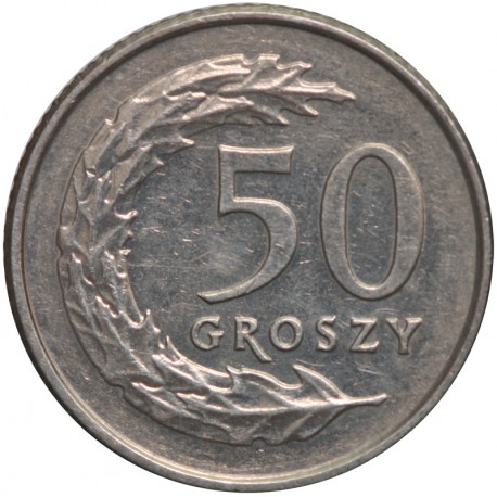 50 groszy, 1991, stan 1-/2+