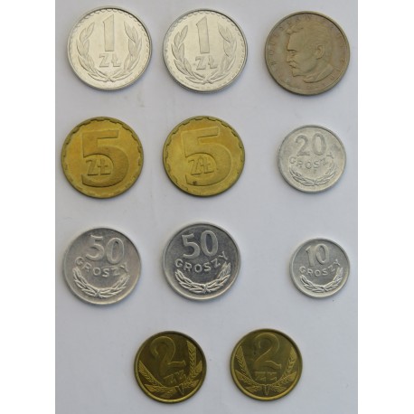 Lot: 11 monet obiegowych PRL z lat 1982-1983, mennicze