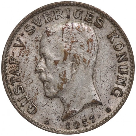 Szwecja 1 korona, srebro Ag800, 1937