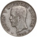 Szwecja 1 korona, srebro Ag800, 1936
