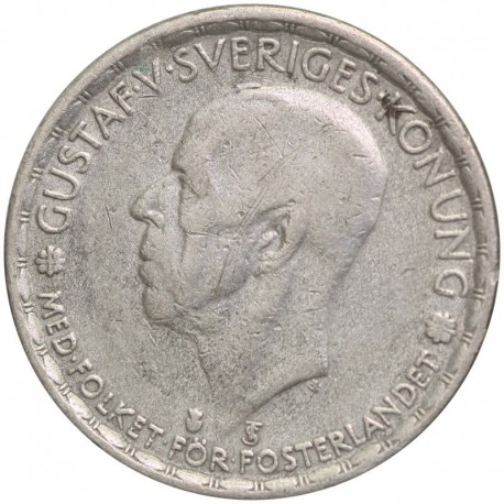 Szwecja 1 korona, srebro, 1946