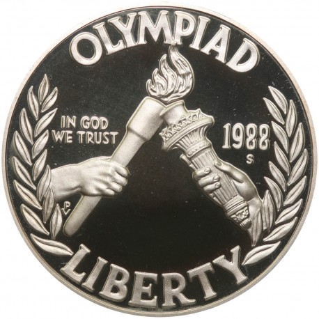 USA 1 dolar, 1988, Igrzyska XXIV Olimpiady, Seul 1988, certyfikat
