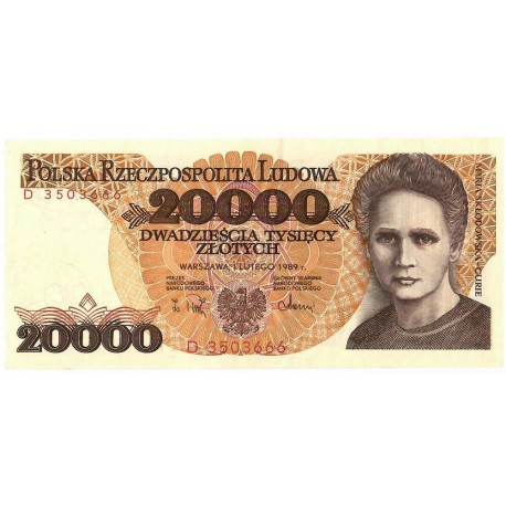 20000zł Maria Skłodowska-Curie, Seria D, stan 1-