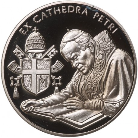 Zakon Maltański 10 lir, 10 liras 2005 Papież Jan Paweł II, nakład tylko 1000 szt.