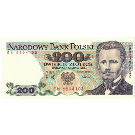 200 zł, Jarosław Dąbrowski, 1988, EN, stan 1-