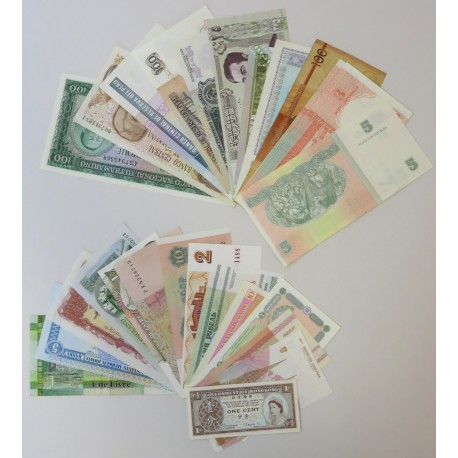 Lot: Zestaw 26 banknotów zagranicznych